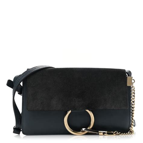 chloe faye small berry|CHLOE Suede Calfskin Small Faye Shoulder Bag Denim Blue .